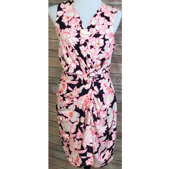 JB by Julie Brown Dresses & Skirts - Julie by Julie Brown Jersey Floral Dress Navy Size M